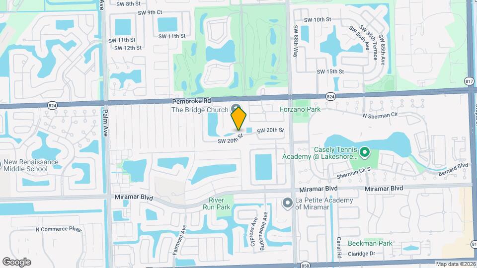 9201 SW 20th St Map and Location Details