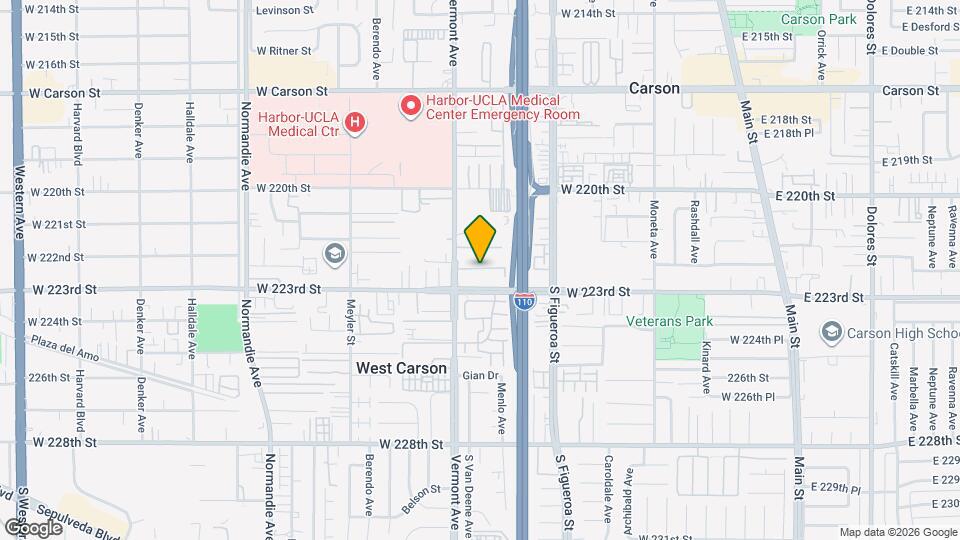 22230 S Vermont Ave Map and Location Details