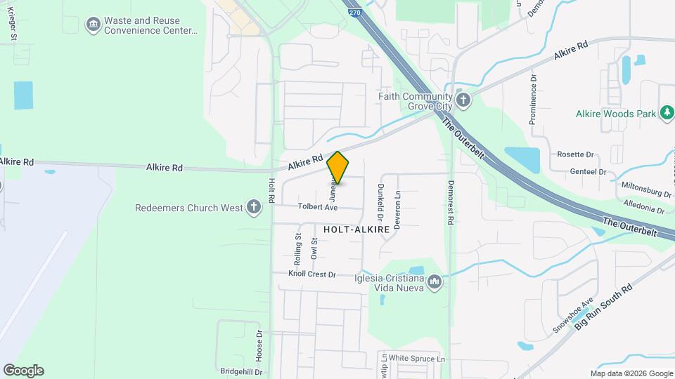 2116 Juneau Way Map and Location Details