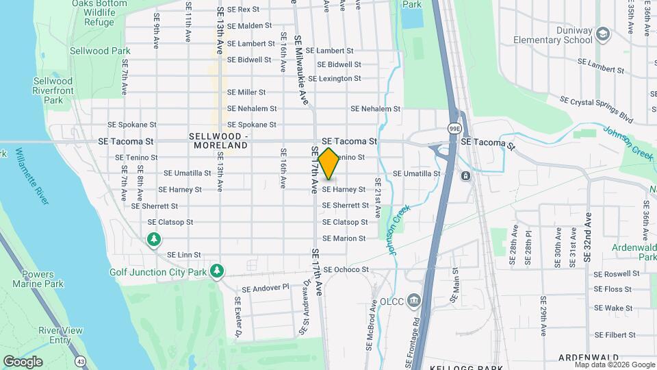 1735 SE Harney St Map and Location Details