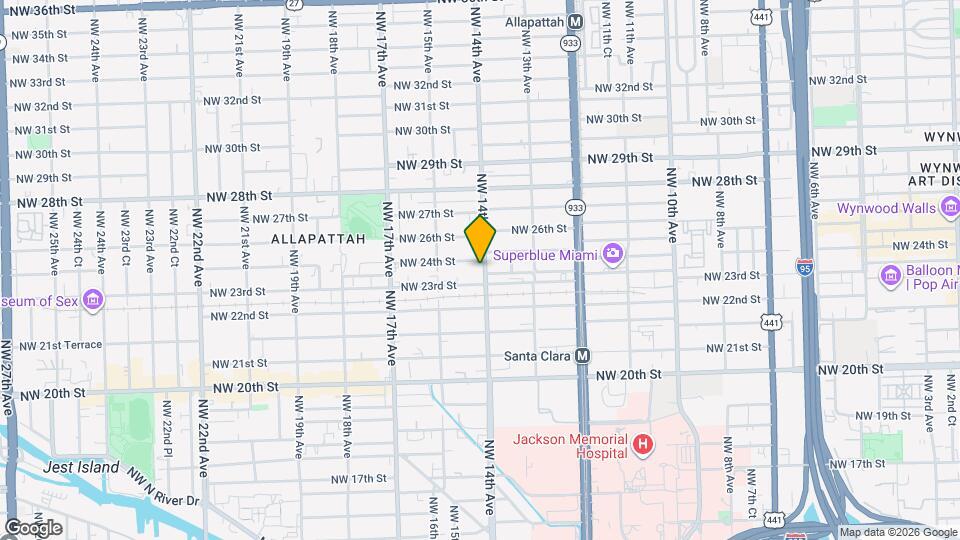 2324 NW 14th Ave Map and Location Details