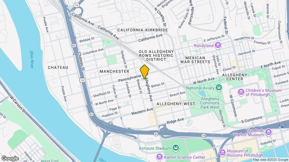 1305 Allegheny Ave Map and Location Details
