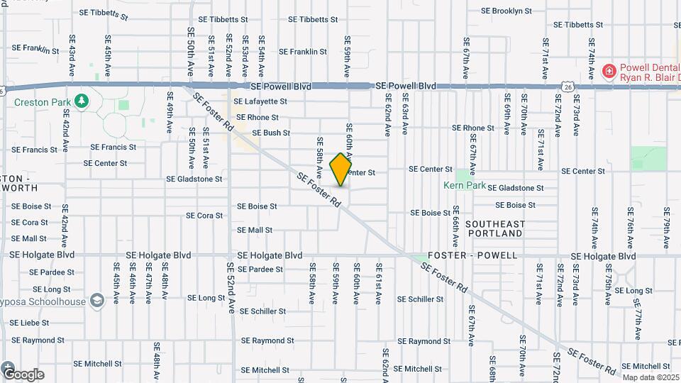 5912-5920 SE Gladstone St Map and Location Details