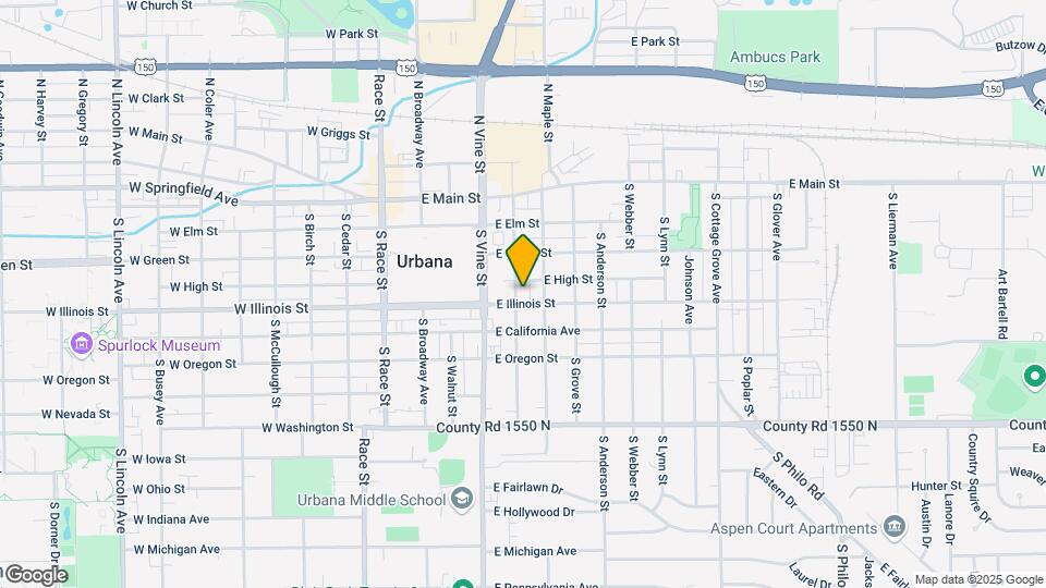404 S. Urbana Mapa y Detalles de la Ubicación