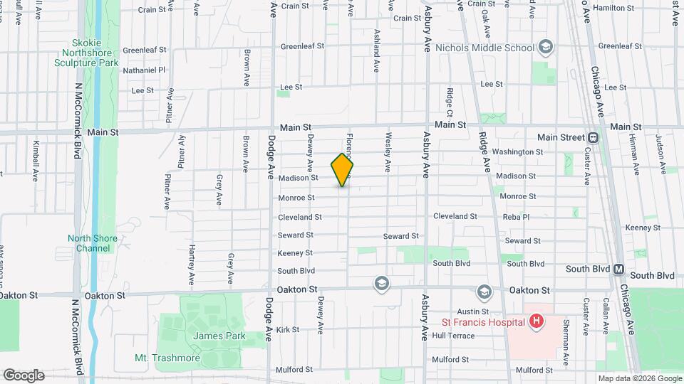 1605 Monroe St Map and Location Details