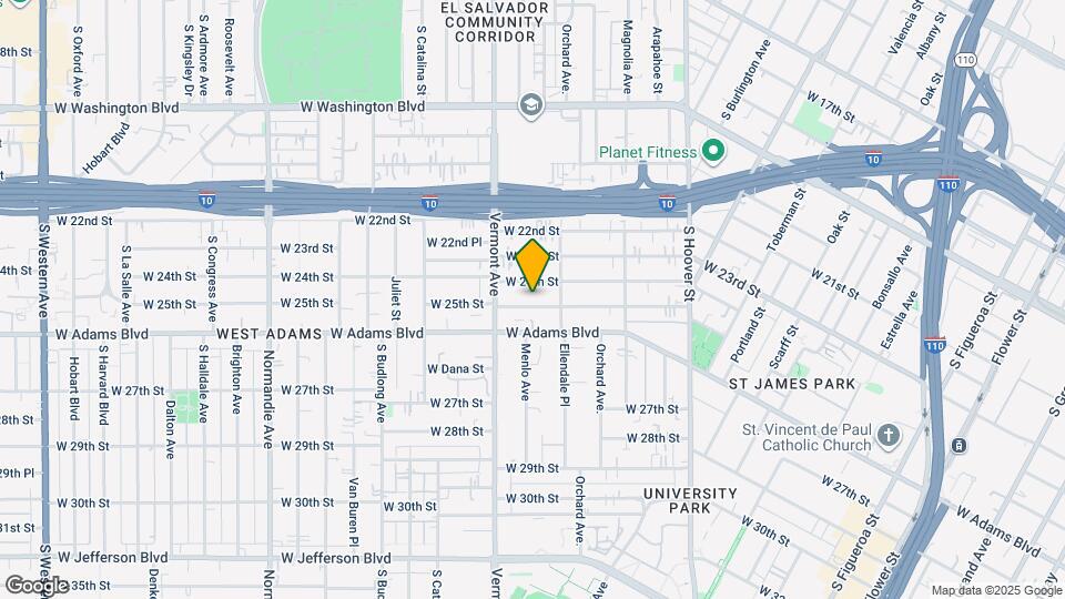 1341 W 25th St Map and Location Details