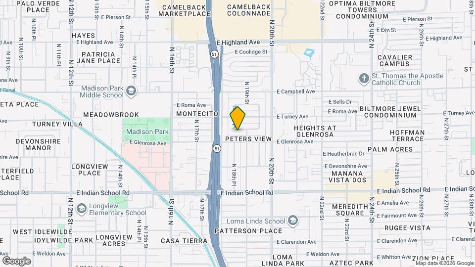 1831 E Montecito Ave Map and Location Details