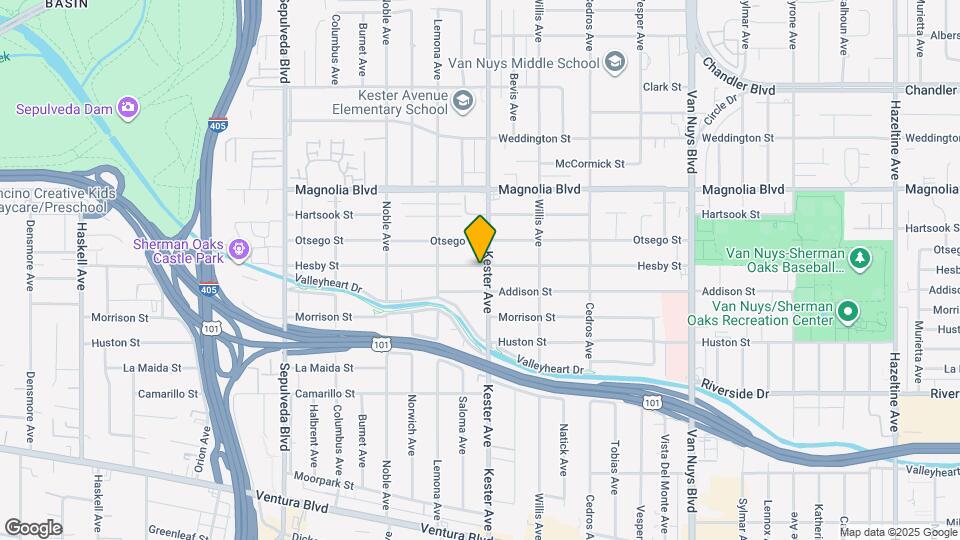 5025 Kester Ave Mapa y Detalles de la Ubicación