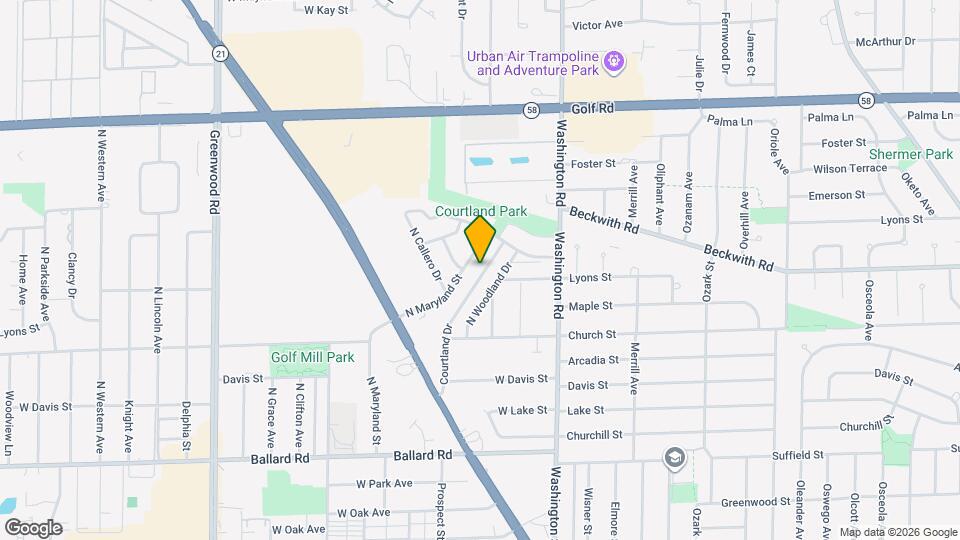 9270 Courtland Dr Mapa y Detalles de la Ubicación