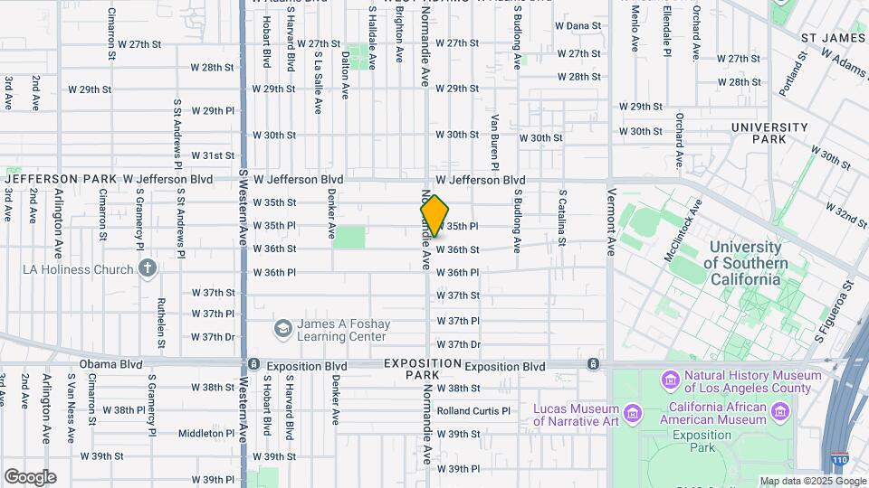 1383 W 36th St Map and Location Details