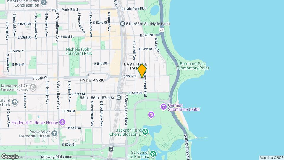 5512 S. Hyde Park Boulevard Mapa y Detalles de la Ubicación