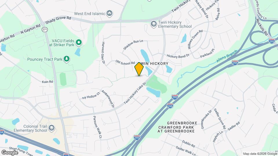 4620 Twin Hickory Lake Dr Map and Location Details