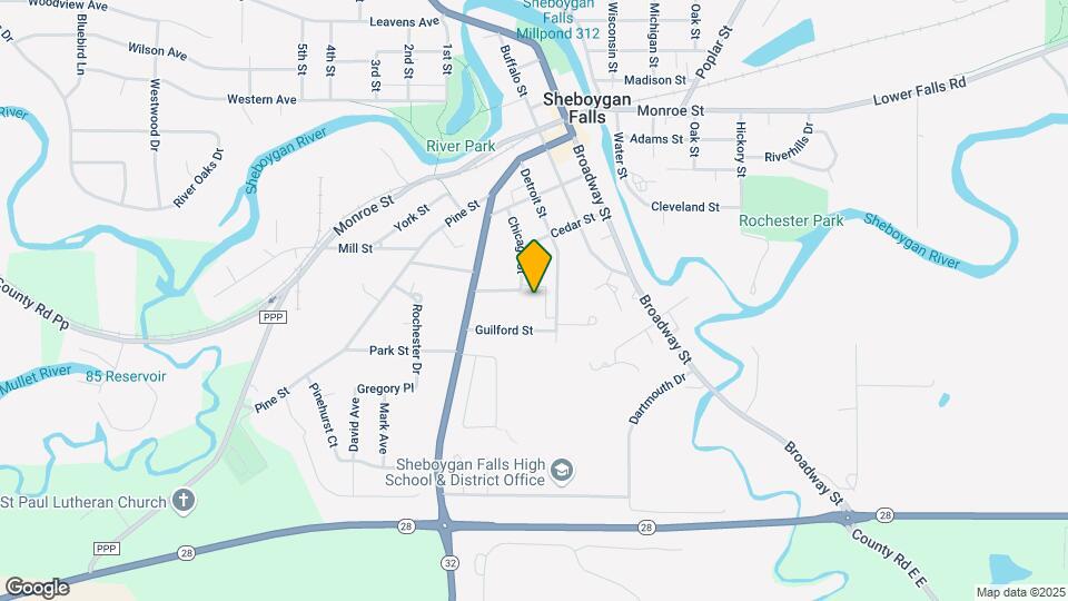 Berkshire Sheboygan Falls Senior Apartments Map and Location Details