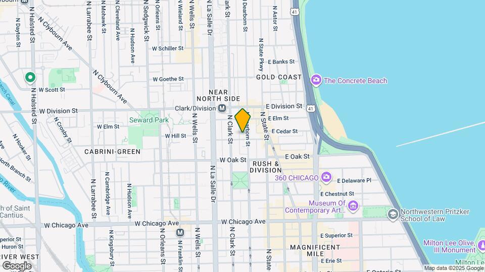 1100 N Dearborn St Map and Location Details