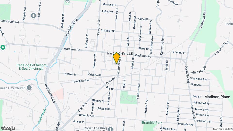 4813 Whetsel Ave Map and Location Details
