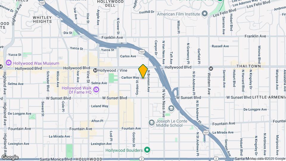 5922 Carlton Way Map and Location Details