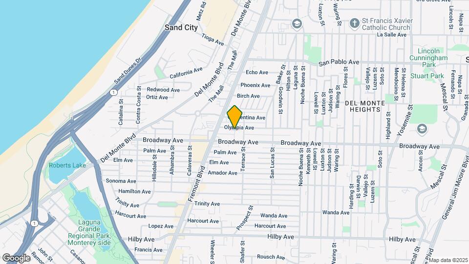 1060 Olympia Ave Map and Location Details