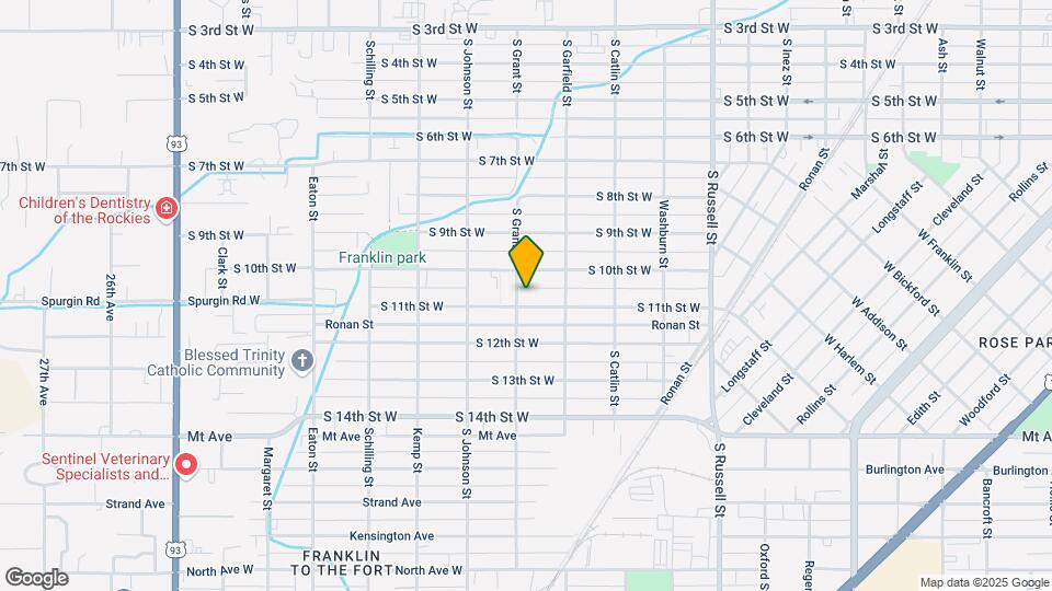1270 S Grant St Map and Location Details