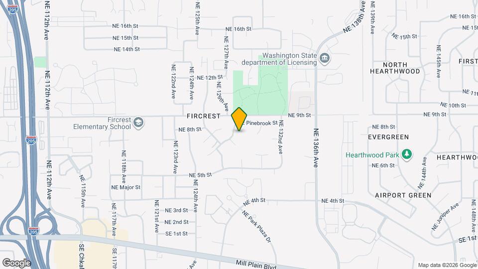 12719 NE 8th Pl Mapa y Detalles de la Ubicación