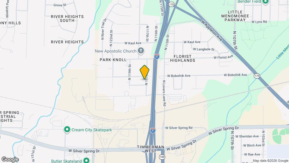 5859 N 117th St Map and Location Details