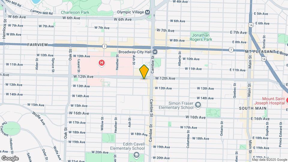 550 W 12th Ave Map and Location Details