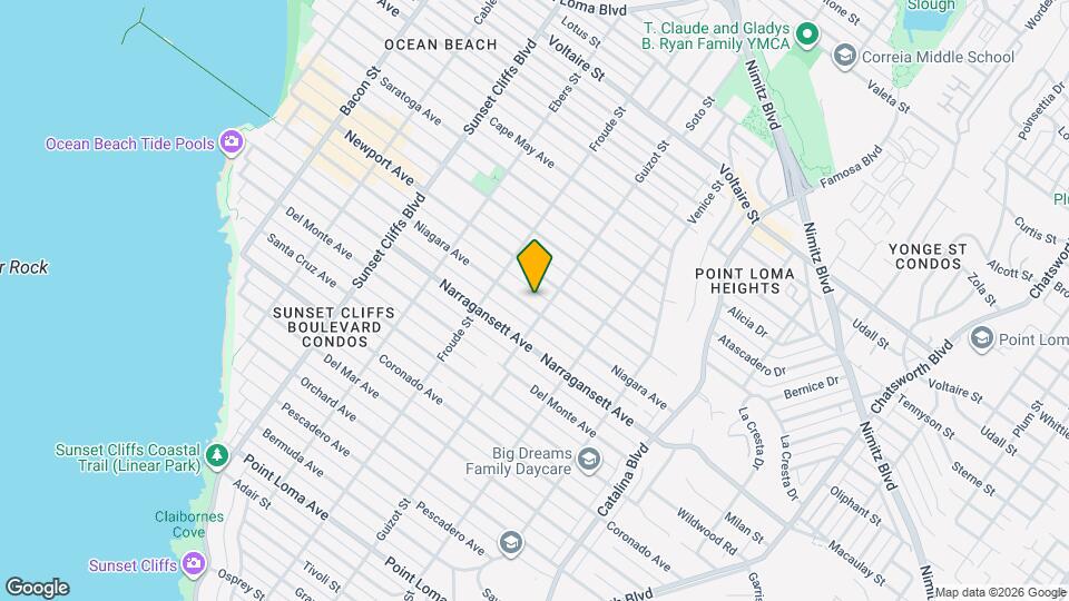 4522 Niagara Ave Map and Location Details