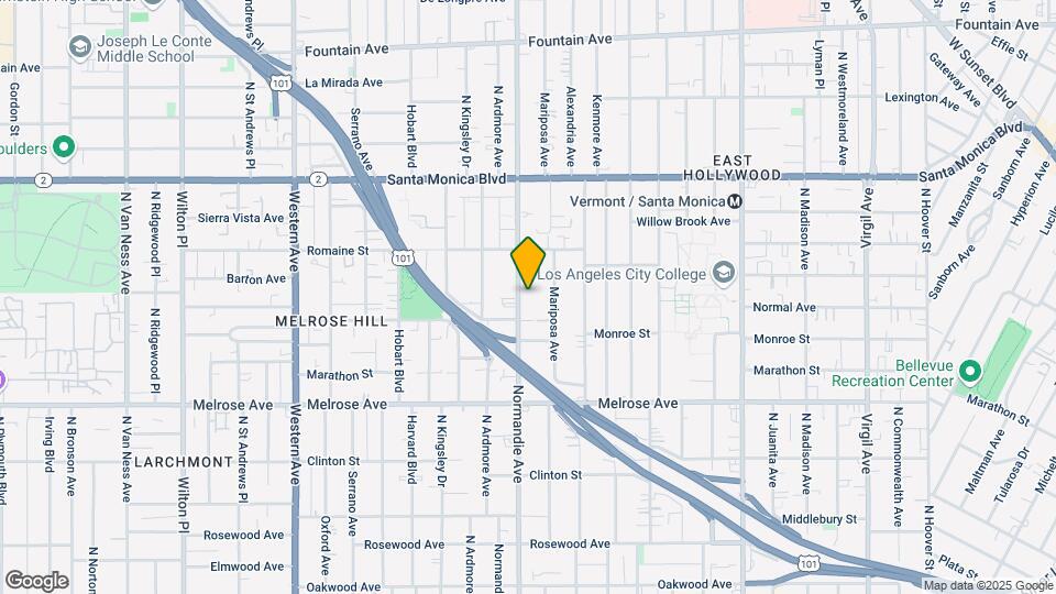 922-926 N Normandie Ave Map and Location Details