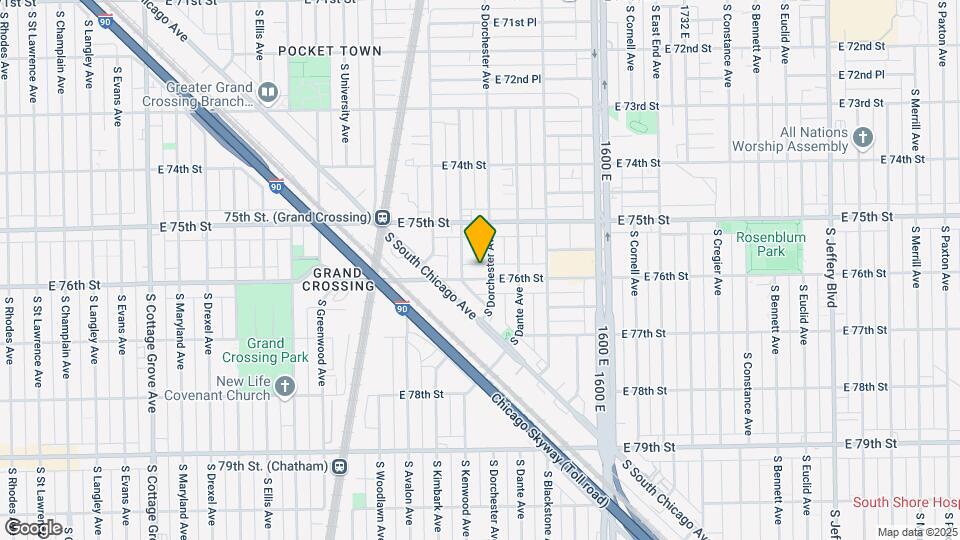 1350 E 76th St Map and Location Details