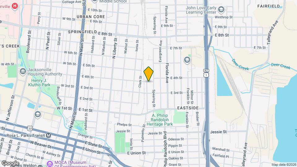 1353 Palmetto St Map and Location Details