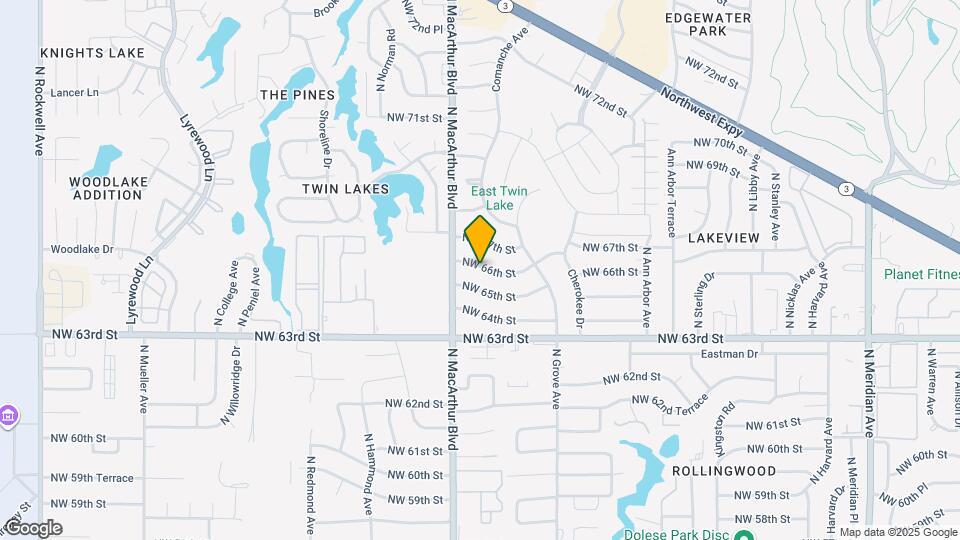 5804 NW 66th St Map and Location Details