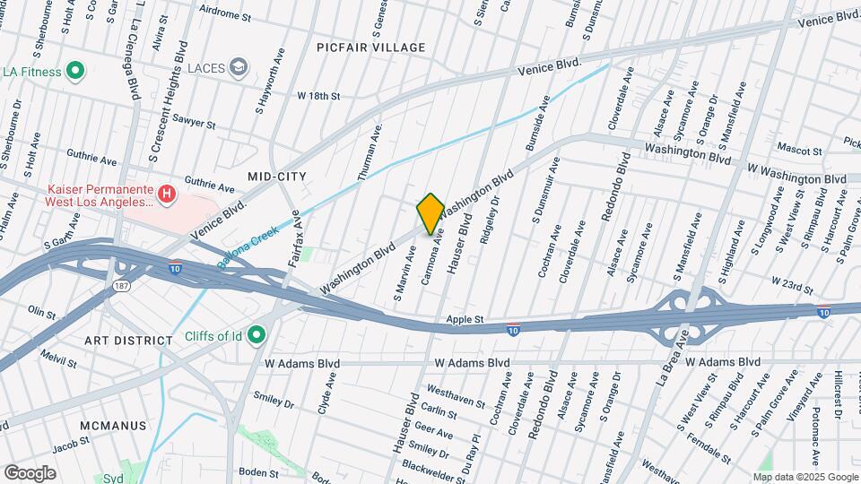 2201 Carmona Ave Map and Location Details