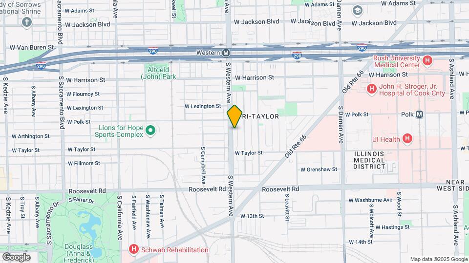 831 S Western Ave Map and Location Details