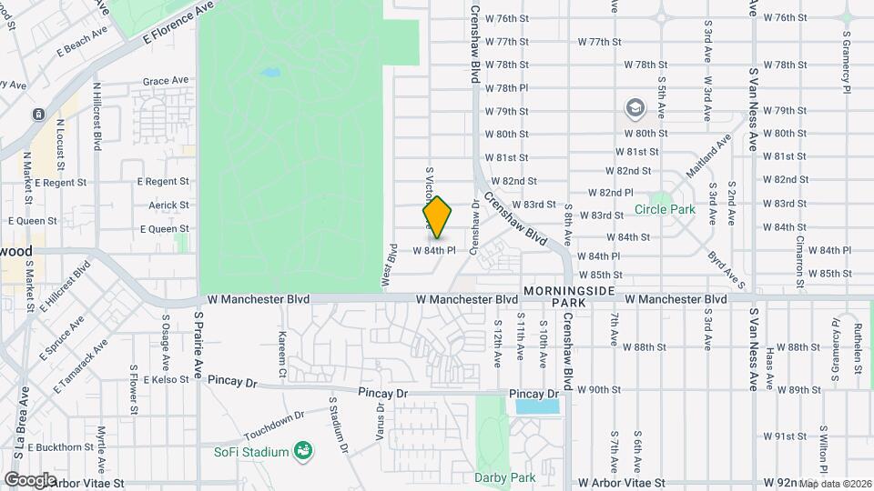 3439 W 84th Pl Mapa y Detalles de la Ubicación