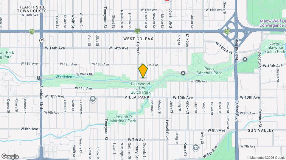 3943 W 12th Ave Map and Location Details