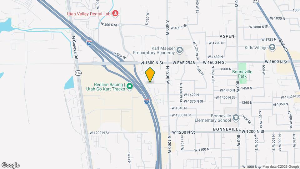 1303 W 1480 N St Map and Location Details