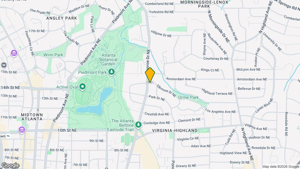 1179 Monroe Dr NE Map and Location Details