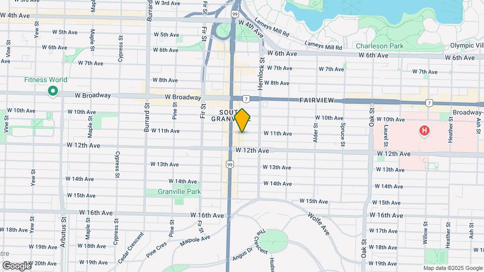 1462 W 11th Ave Map and Location Details