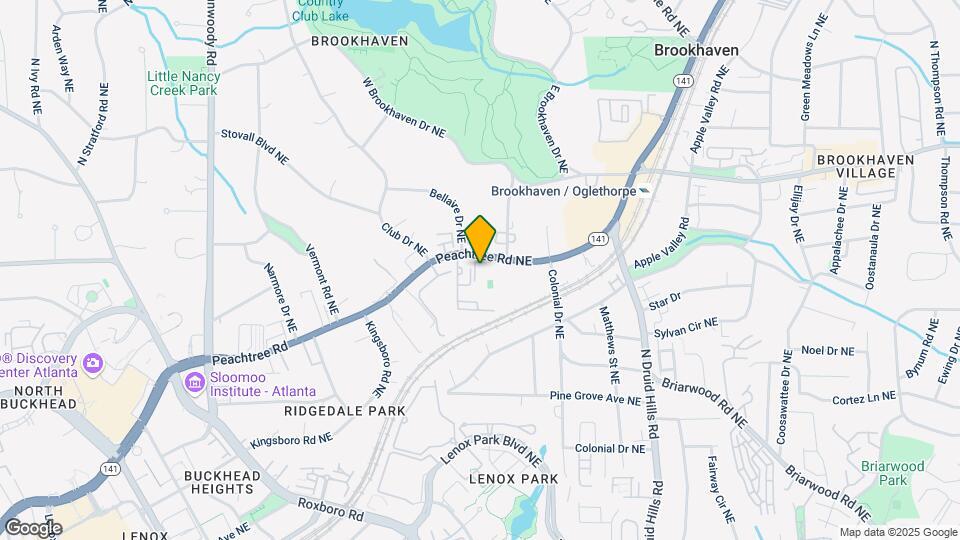 3833 Peachtree Rd NE Map and Location Details