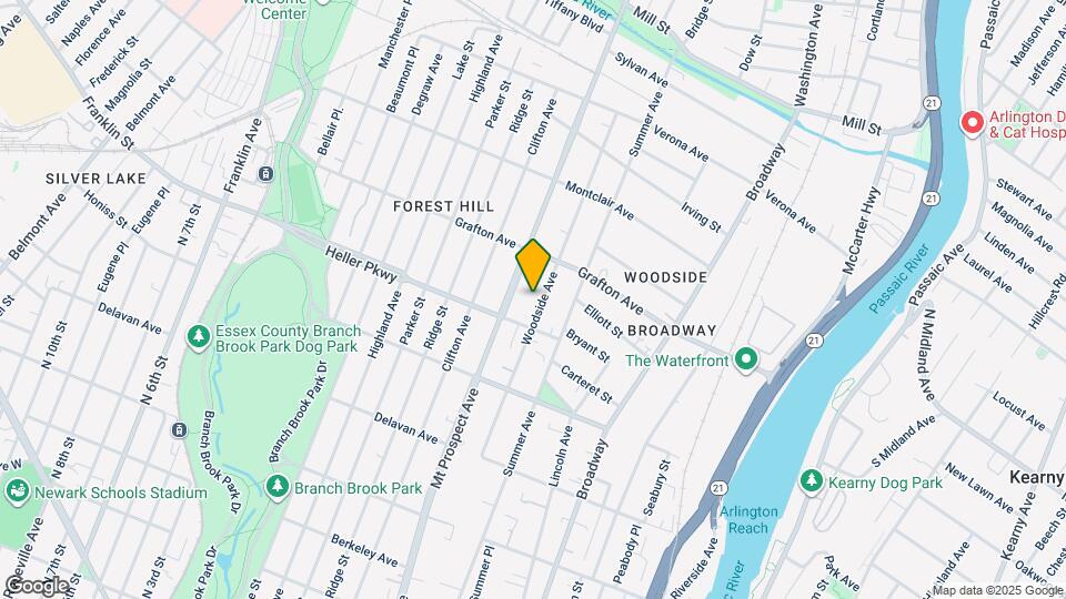 282 Woodside Ave Map and Location Details