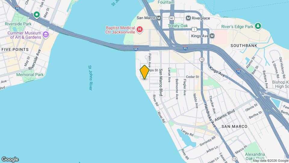 1550 Palm Ave Map and Location Details