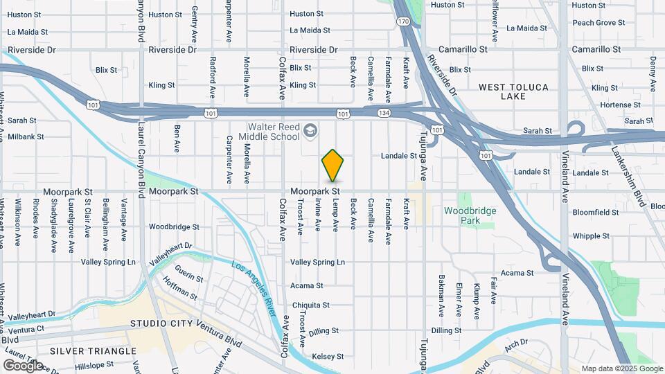 11575 Moorpark St Mapa y Detalles de la Ubicación