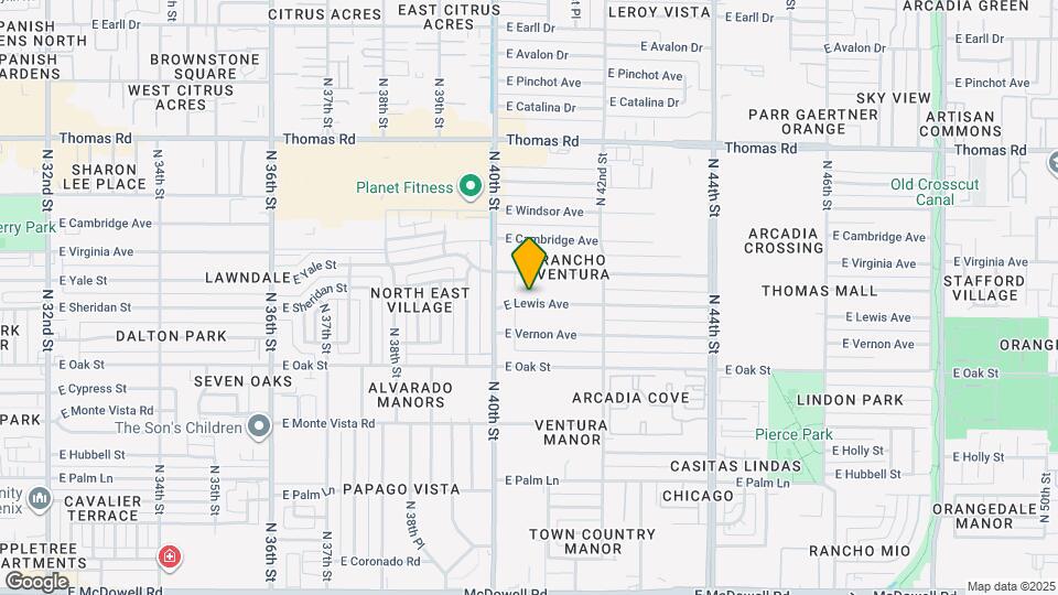 4028 E Lewis Ave Map and Location Details