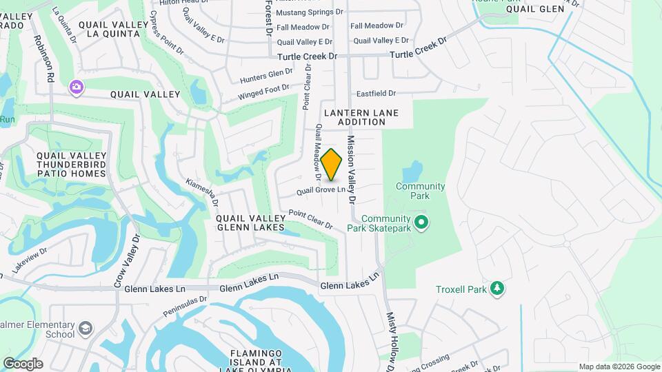 1918 Quail Grove Ln Mapa y Detalles de la Ubicación