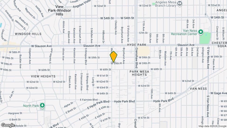 3554 W 59th Pl Mapa y Detalles de la Ubicación