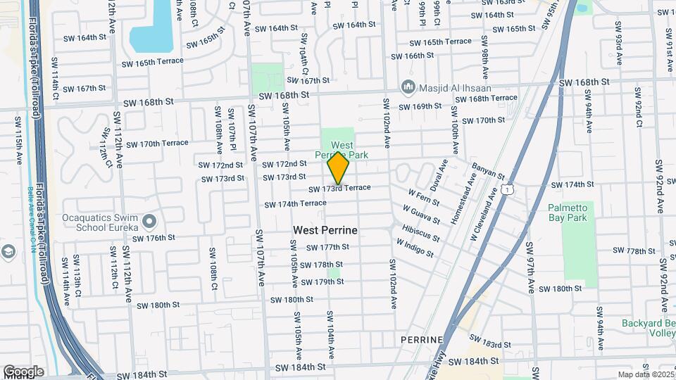 10366 SW 173rd Terrace Map and Location Details