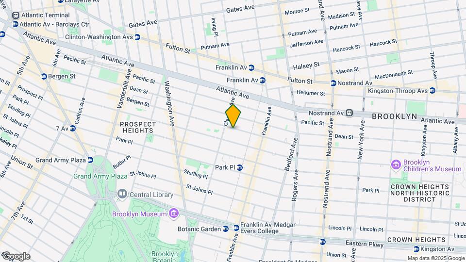 874 Bergen St Map and Location Details