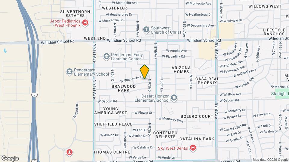 8738 W Columbus Ave Map and Location Details