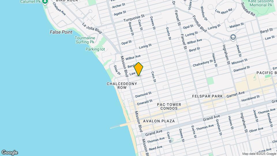870 Chalcedony St Map and Location Details