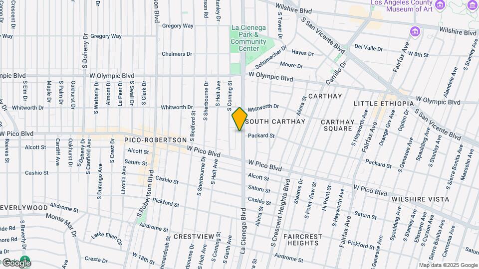 1215 S La Cienega Blvd Map and Location Details