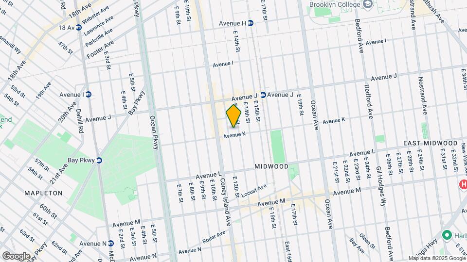 Midwood K Garden Mapa y Detalles de la Ubicación